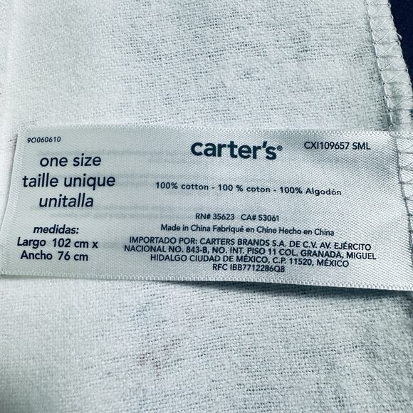 2 Carter’s Baby Receiving Blankets 100% Cotton 30x40 VTG Print Bears & Floral - Picture 8 of 8